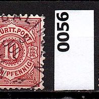 K369 - Altdeutschland Württemberg Mi. Nr. 46 b + 56 Weiße Ziffer im Kreis o