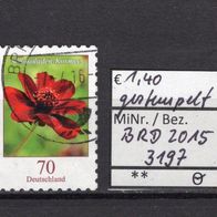 BRD / Bund 2015 Freimarke: Blumen (XXXVI) MiNr. 3197 gestempelt