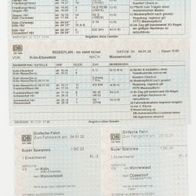 2 Fahrkarten m. Reiseplänen DB AG Münnerstadt-Düsseldorf/ Köln-Münnerstadt Dez 21 …