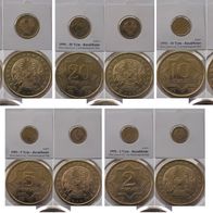 1993, Kazakhstan, a set of 2-50 Tyjin coins