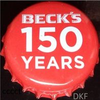 Beck´s 150 Years Jahre Bier Brauerei Kronkorken aus Bremen 2023 Becks limited edition