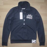 ONLY Sweatshirt Hoodie Pullover Angels City Print Motiv Pulli Blau L Neu + Etikett !