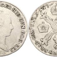 Römisch Deutsches Reich, Brabant 1/4 Kronentaler 1797 B "FRANZ II."