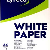 80 Blatt Weißes Qualitäts Kopierpapier Lyreco 80g/ m² A4 neu ideal für Laserdrucker