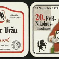 Bierdeckel (RS: FvB-Nikolaus-Tauschbörse 1999) Häffner Bräu Bad Rappenau