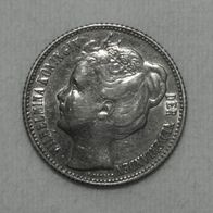 Silber/ Silver Niederlande/ Netherlands Wilhelmina, 1908, 1/2 Gulden VZ/ XF