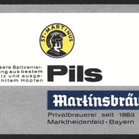 ALT Bieretiketten "St. Martinus Pils" Martinsbräu Marktheidenfeld Lkr. Main-Spessart