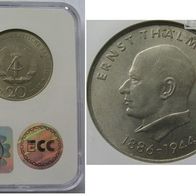 1971, Germany (GDR), 20 Mark 85th Birthday of Ernst Thälmann, SLAB