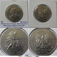 1989-Poland-500 Zlotych-commemorative issue: Defensive War of Poland