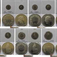 Switzerland, 1981-1997, a set 7 pcs circulations coins