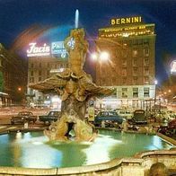 I 00187 Rom Roma Hotel > Bernini < bei Nacht Piazza Barberini 23 VW Käfer
