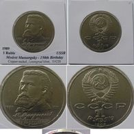 1989-USSR-1 Ruble-Modest Musorgsky