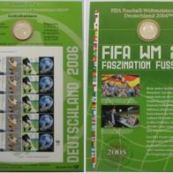 2006-Deutschland-Fussball WM 2006-Numisblatt mit 10 Euro Silber-Gedenkmünze