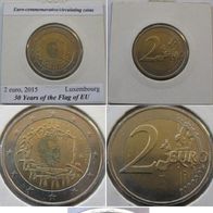 2015, Luxembourg, 2 euro:30th Anniversary of the Flag of European Union