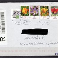 BRD / Bund 2006 Freimarken: Blumen (XIV) Einschreiben mit MiNr. 2568 gelaufen