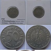 1940, Germany, 50 Pfennig-coin (A)