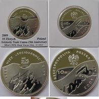 2009, Poland, 10 Zlotych-commemorative silver coin: Solidarity