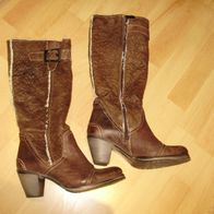 Tamaris Stiefel Fellfutter Leder braun ausgefallen 40 NEU