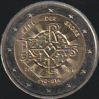 2023 BRD 2 Euro Karl der Große bankfrisch Buchstabe F
