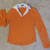 schöner Pulli Pullover orange weiß in Größe M 42