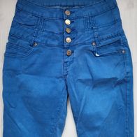 Hohe Stretch Coloured Jeans Röhre Gr. 38 Blau J-Welly