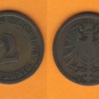 Kaiserreich 2 Pfennig 1875 D
