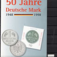 BRD / Bund 1998 50 Jahre Deutsche Mark MiNr. 1996 Erinnerungsblatt