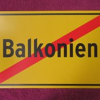 Werbe Karte Targobank "Balkonien" Door Drop Werbung Flyer 27 x 17 cm Werbetafel