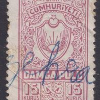 Türkei Stempelmarke Damga Pulu 15 Kurus #054619