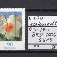 BRD / Bund 2006 Freimarke: Blumen (IX) MiNr. 2515 gestempelt