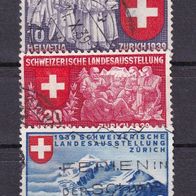 Schweiz MiNr. 335-337 komplett gestempelt M€ 5,50 #G410a