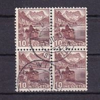 Schweiz MiNr. 363 Viererblock gestempelt M€ >2,00 #707