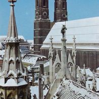 AK München Frauenkirche im Schnee in Farbe