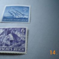 2 Briefmarken Grossdeutsches Reich/ DR Nebelwerfer-Nachrichtentruppe * *