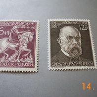 2 Marken Grossdeutsches Reich- 600 Jahre Oldenburg-Robert Koch- postfrisch.