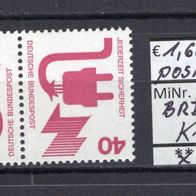 BRD / Bund 1972 Unfallverhütung Zusammendruck K 12 aus MHB 16 postfrisch