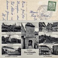 AK Bad Wimpfen Mehrbildkarte s/ w von 1962