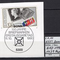 BRD / Bund 1990 150 Jahre Briefmarken MiNr. 1479 ESST Bonn auf Papier