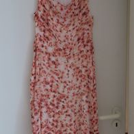 Kleid weiß beige rosa Größe 36 S Sommer Trägerkleid wie neu von Orsay Blumen