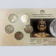 5 x 2-Euro-Gedenkm. BRD 2023 "1275. Geburtstag Karl d. Große", St, Neu, OVP von BTN