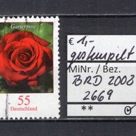 BRD / Bund 2008 Freimarke: Blumen (XV) MiNr. 2669 gestempelt