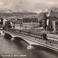 AK Konstanz Bodensee Rheinbrücke s/ w - unbenutzt