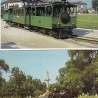 2 AK mit Chiemseebahn und Pioniereisenbahn Leipzig in Farbe - unbenutzt