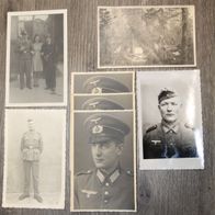 Konvolut Porträitfotos Wehrmacht Postkartengrösse 7 Fotos