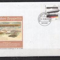 BRD / Bund 2000 Sonderumschlag 100 Jahre Zeppelin USo 17 Ersttagsstempel