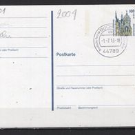 BRD / Bund 2001 Ganzsache Standardpostkarte WSt. Schloss Schwerin P 162 gestempelt
