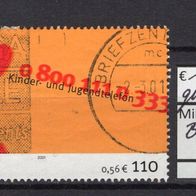 BRD / Bund 2001 Bundesarbeitsgemeinschaft Kinder- und Jugendtelefon MiNr. 2164 gest.