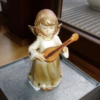 Amsel Engel beige gold Gitarre 12 cm NEU