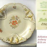 großer alter Prunkteller Porzellan Bavaria Schlottenhof Arzberg Isolde * Ø 31 cm