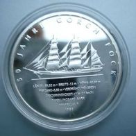 10 Euro Silber Gedenkmünze - 50 Jahre Gorch Fock - 2008 "PP" "Polierte Platte"